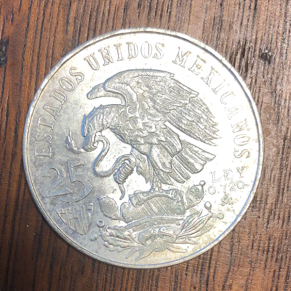 メキシコ五輪1968年銀貨25ペソ通貨